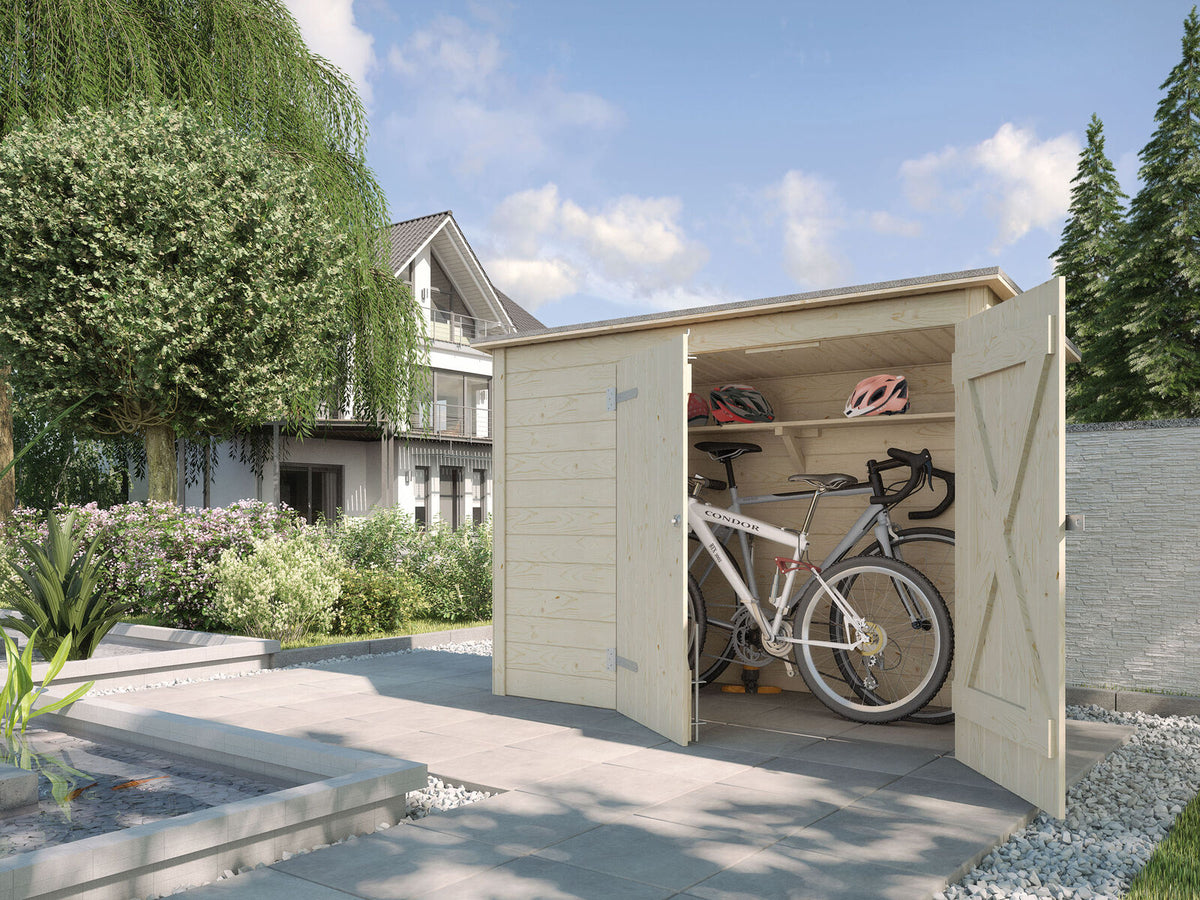 Bicycle and Wheelie Bin Storage Shed