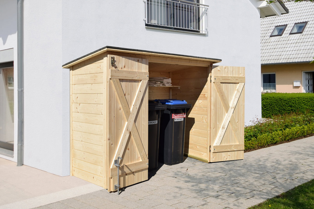 Bicycle and Wheelie Bin Storage Shed