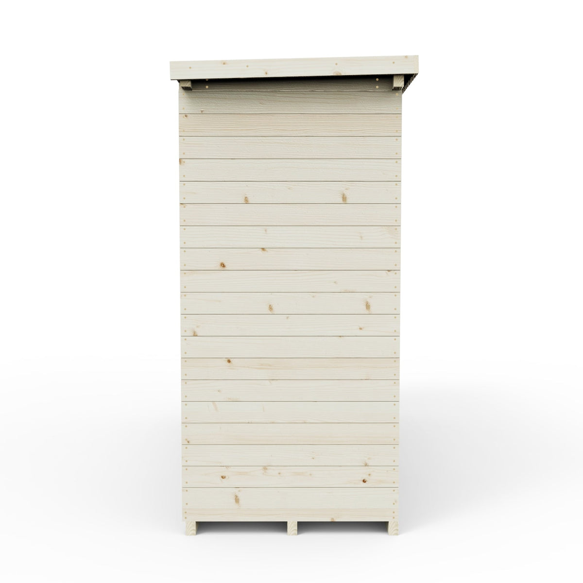Wooden Log Store with Attached Storage Shed