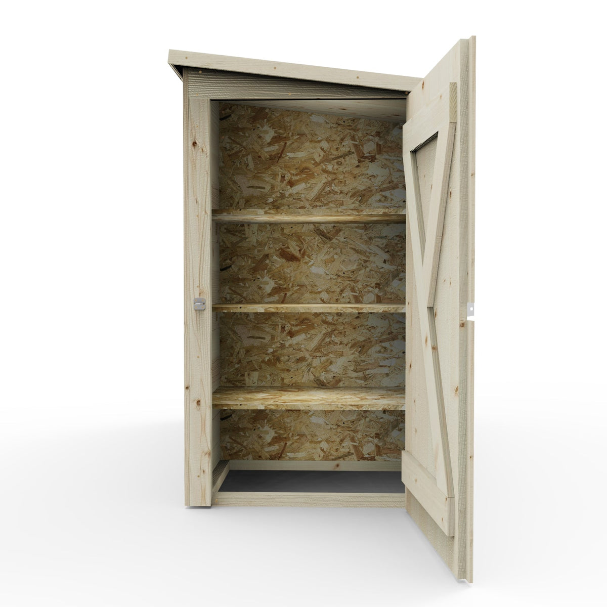 Multifunction Shed with Separate Storage areas and Shelf System